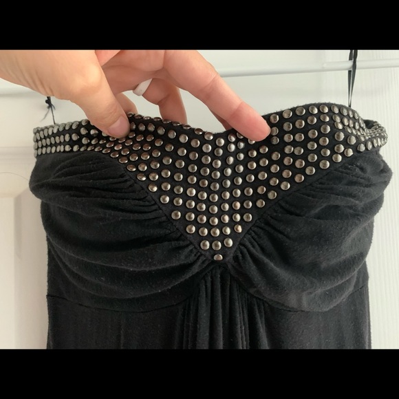 Dresses & Skirts - Strapless studded black dress